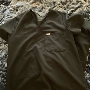 Figs Size Medium Black Scrub Set